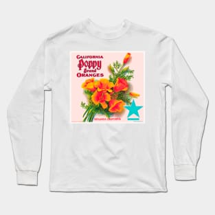 California Poppy Brand Oranges Label Long Sleeve T-Shirt